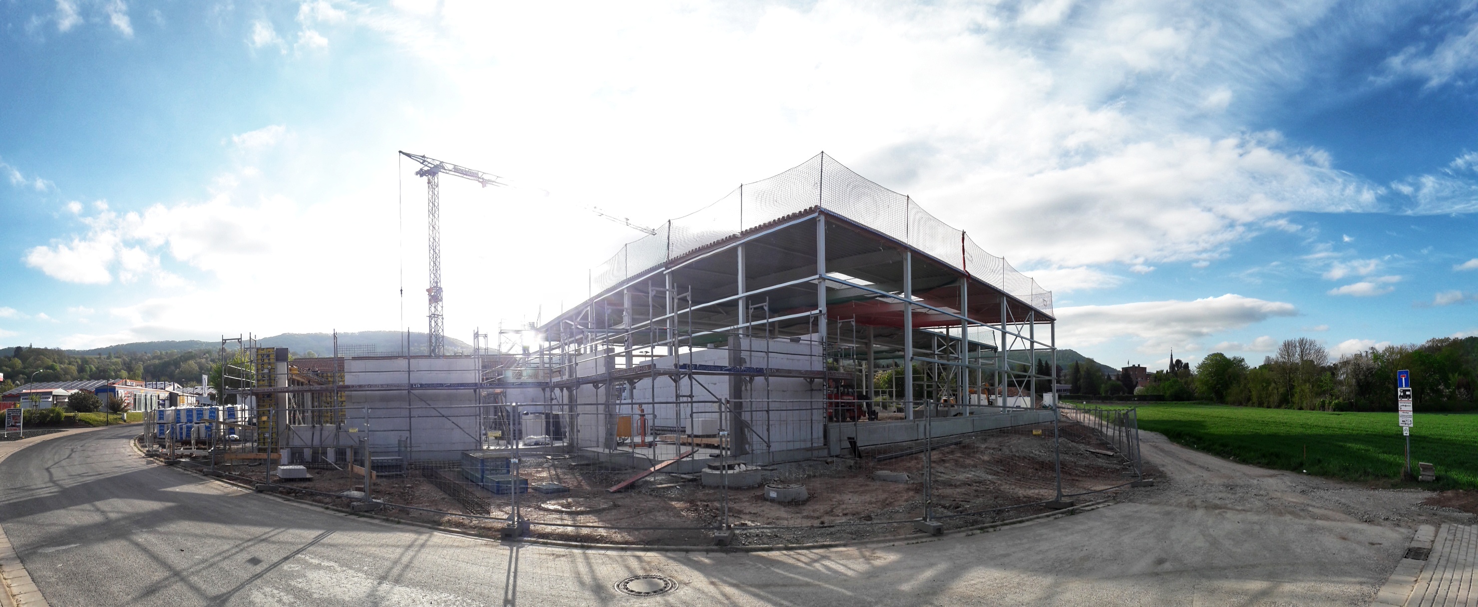 Der Neubau:: Ein Blick im frühen Morgen auf die ruhige Baustelle © Karsten Dahmer